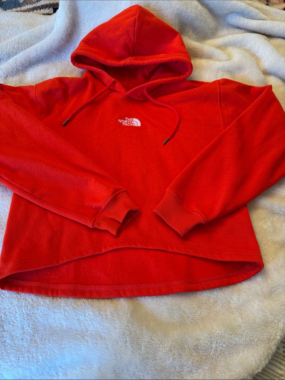 The North Face Women's Bright Orange Hooded Fleece Pullover